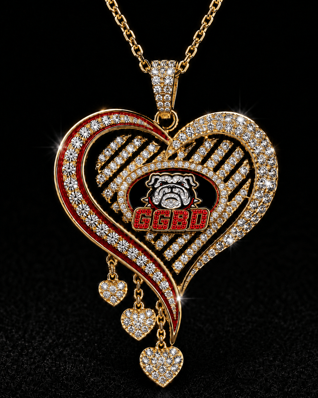 GGBD Solid Gold Chain with Diamond Pendant TTTT
