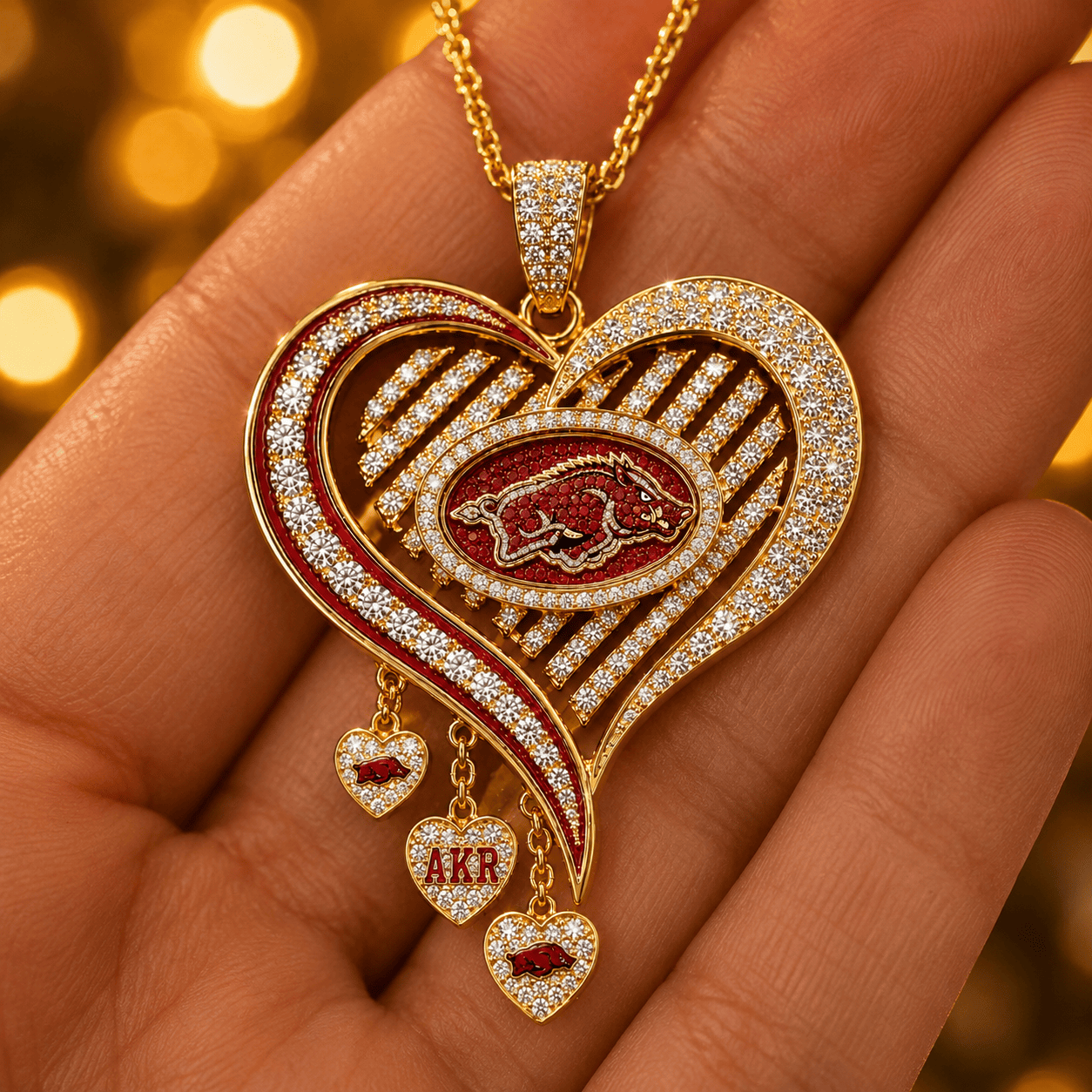 AKR Solid Gold Chain with Diamond Pendant TTTT