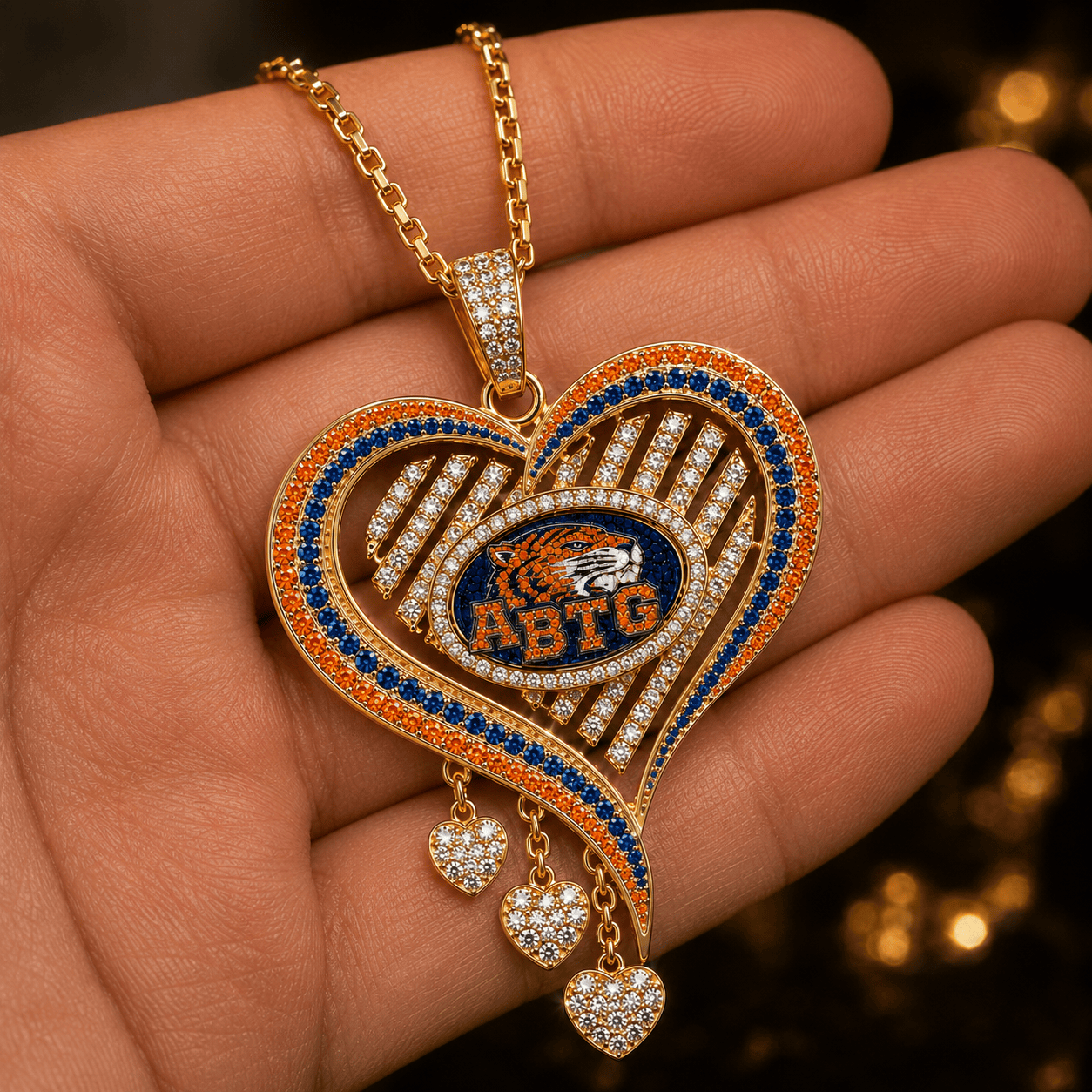 ABTG Solid Gold Chain with Diamond Pendant TTTT