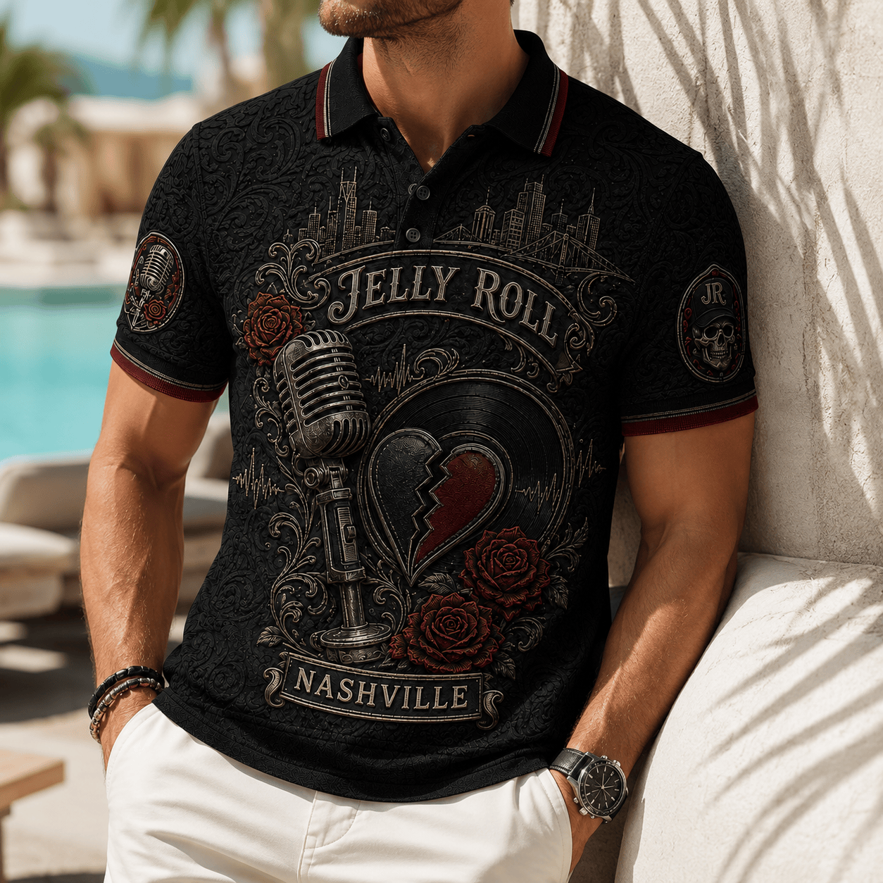 PREMIUM JLR EMBOSS POLO SHIRT HQH