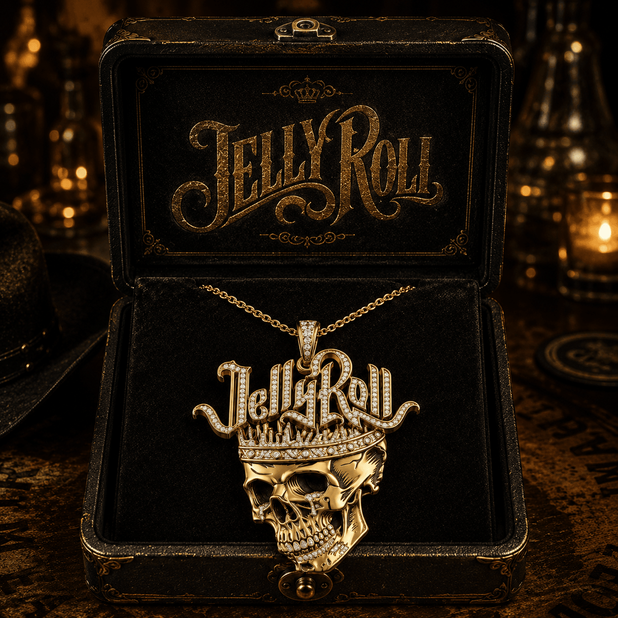 JLR Solid Gold Chain with Diamond Pendant BMD
