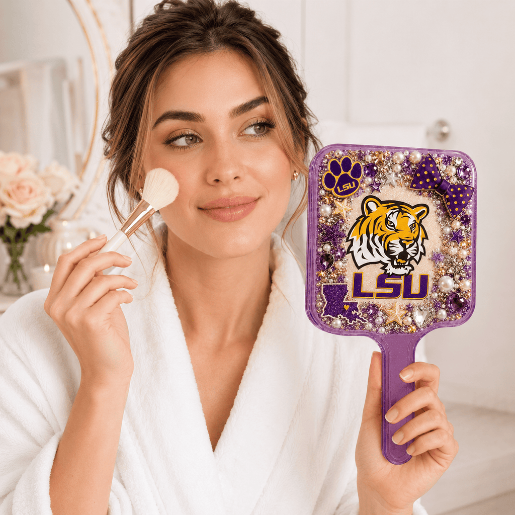 Premium LSU Glam Handheld Mirror TNSM