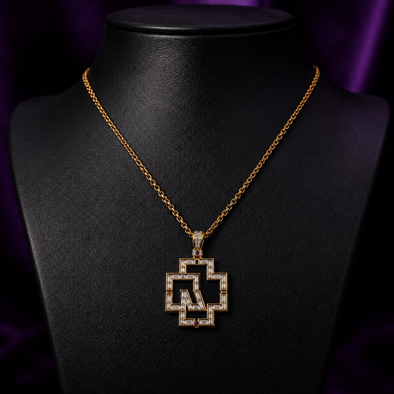 RMS Solid Gold Chain with Diamond Pendant TMH