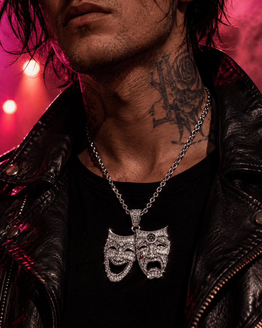 MTLC Solid Gold Chain with Diamond Pendant BMD