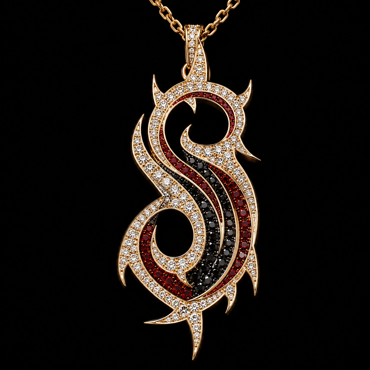 SLK Solid Gold Chain with Diamond Pendant TTTT