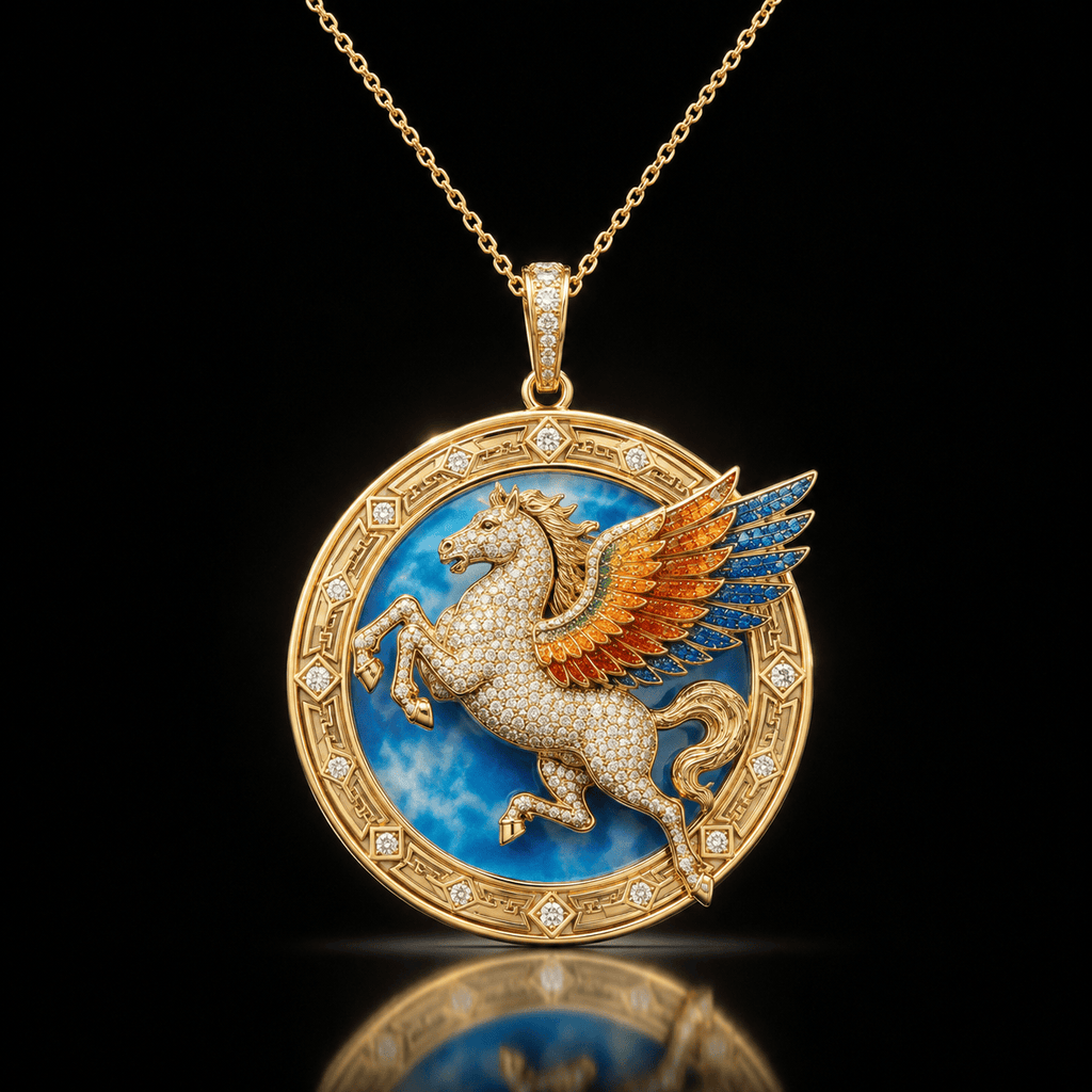 STMB Solid Gold Chain with Diamond Pendant BMD