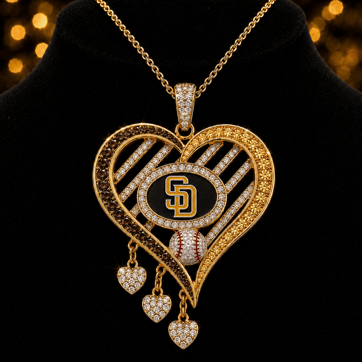SDP Solid Gold Chain with Diamond Pendant BMD