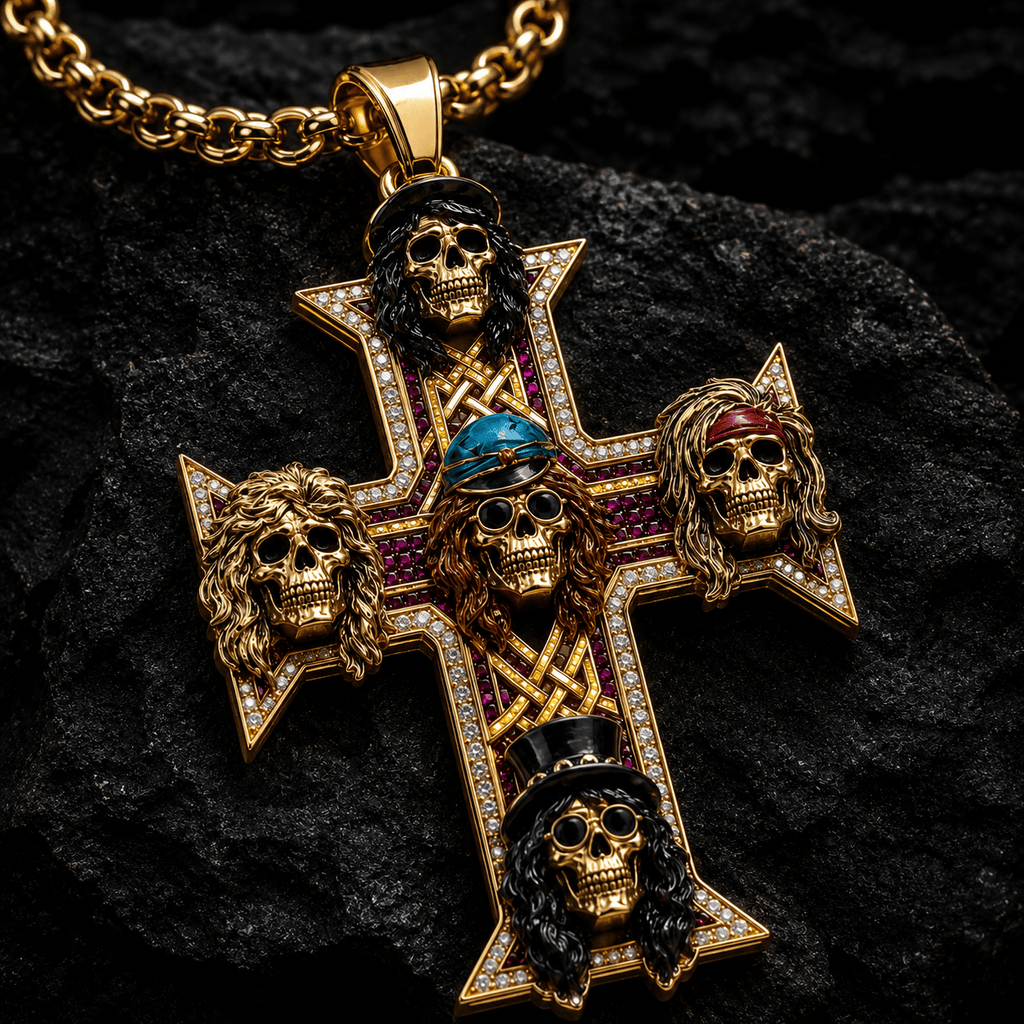 GNR Solid Gold Chain with Diamond Pendant TMH