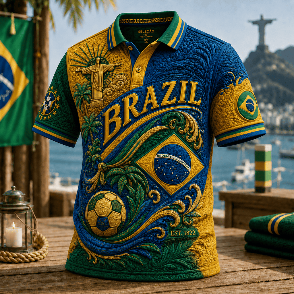 PREMIUM BRZ EMBOSS POLO SHIRT HQH