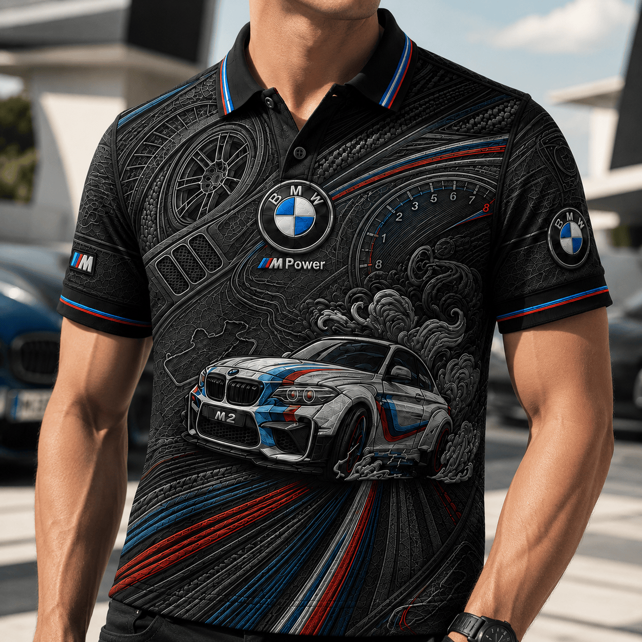 PREMIUM BW EMBOSS POLO SHIRT HQH