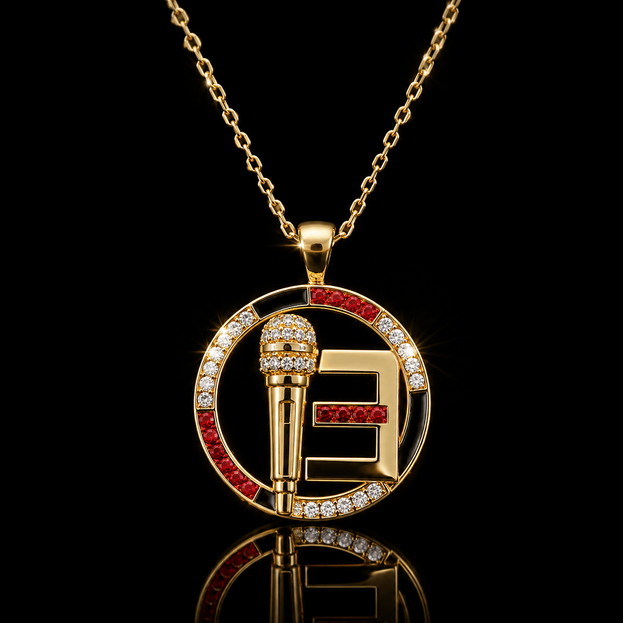 EMN Solid Gold Chain with Diamond Pendant BMD