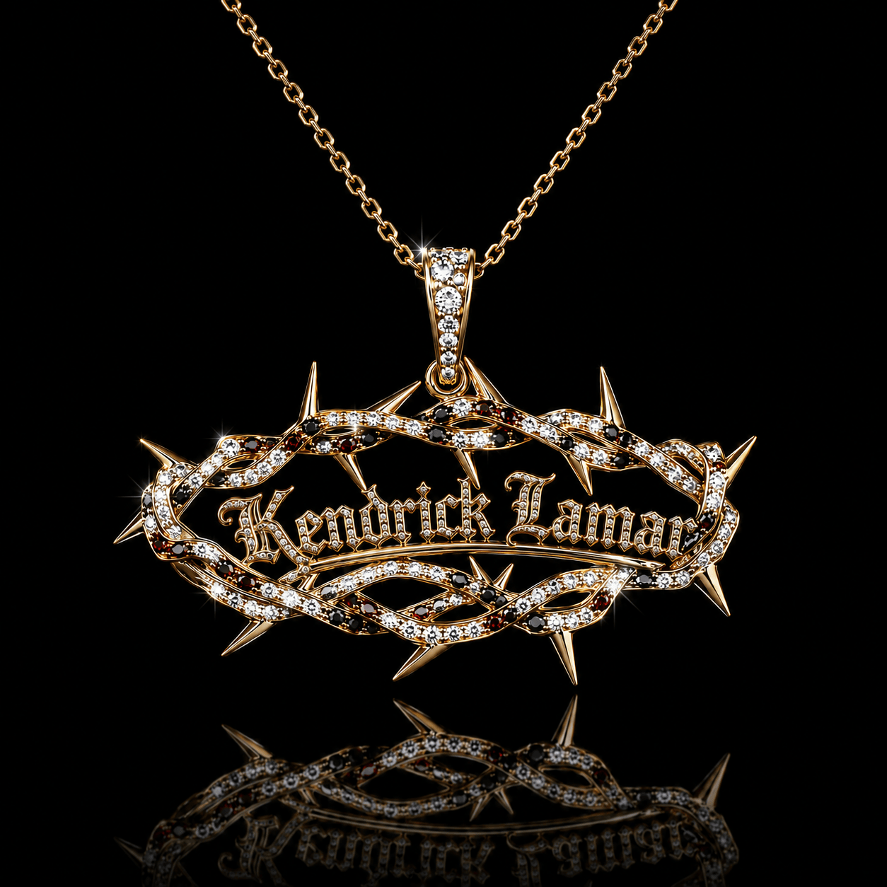 KDL Solid Gold Chain with Diamond Pendant BMD