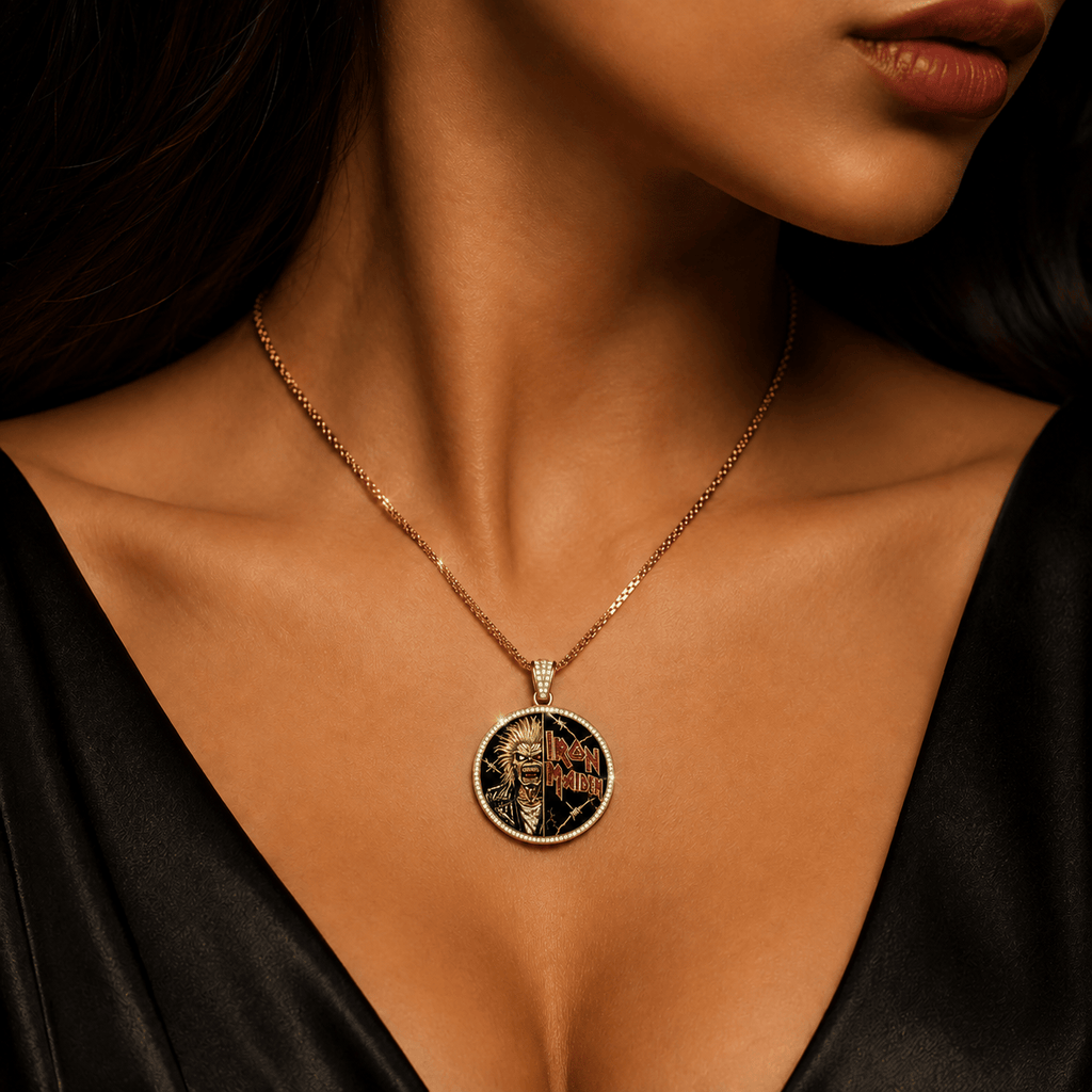 IMD Solid Gold Chain with Diamond Pendant TTTT