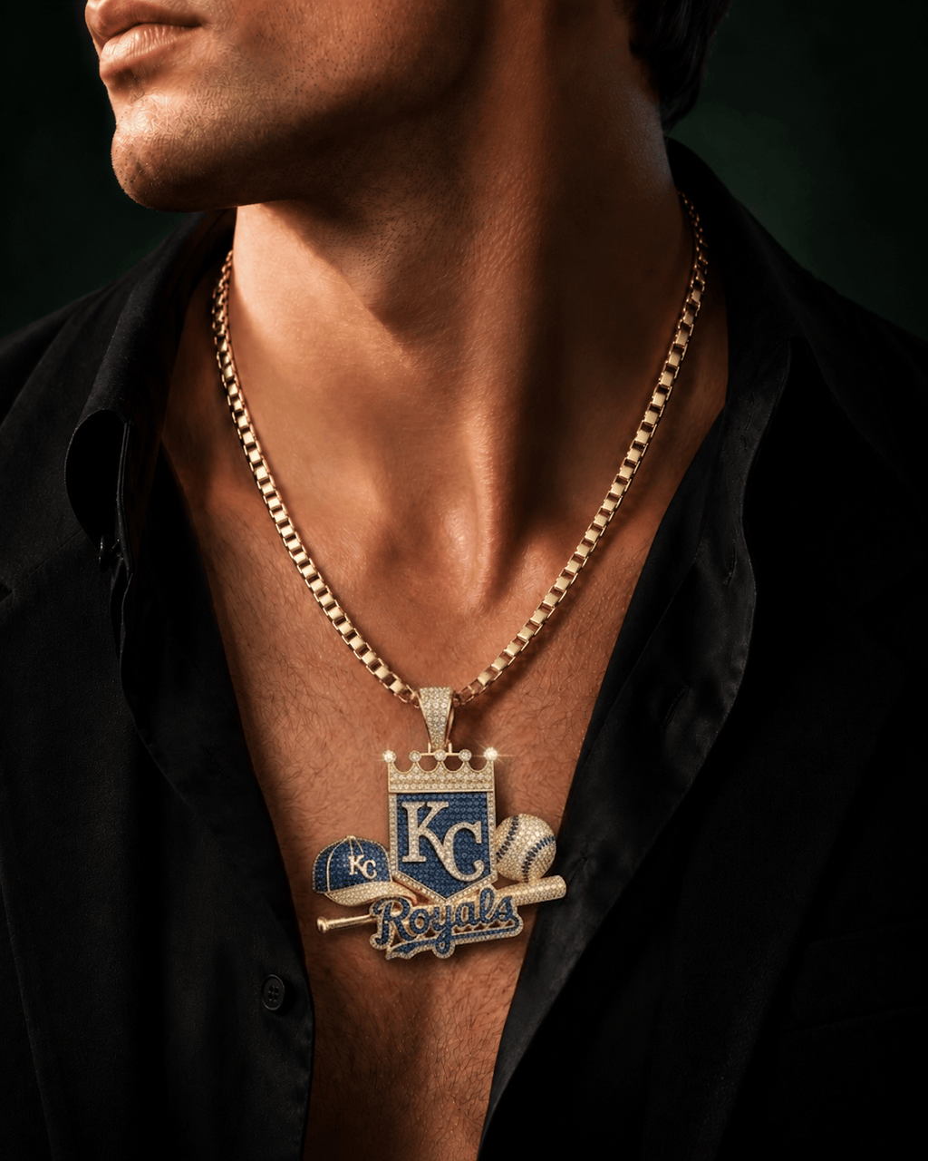 KCR Solid Gold Chain with Diamond Pendant BMD