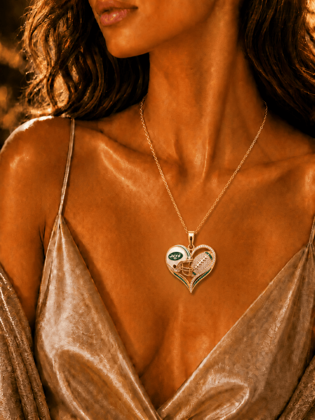 NYJ Solid Gold Chain with Diamond Pendant TMH