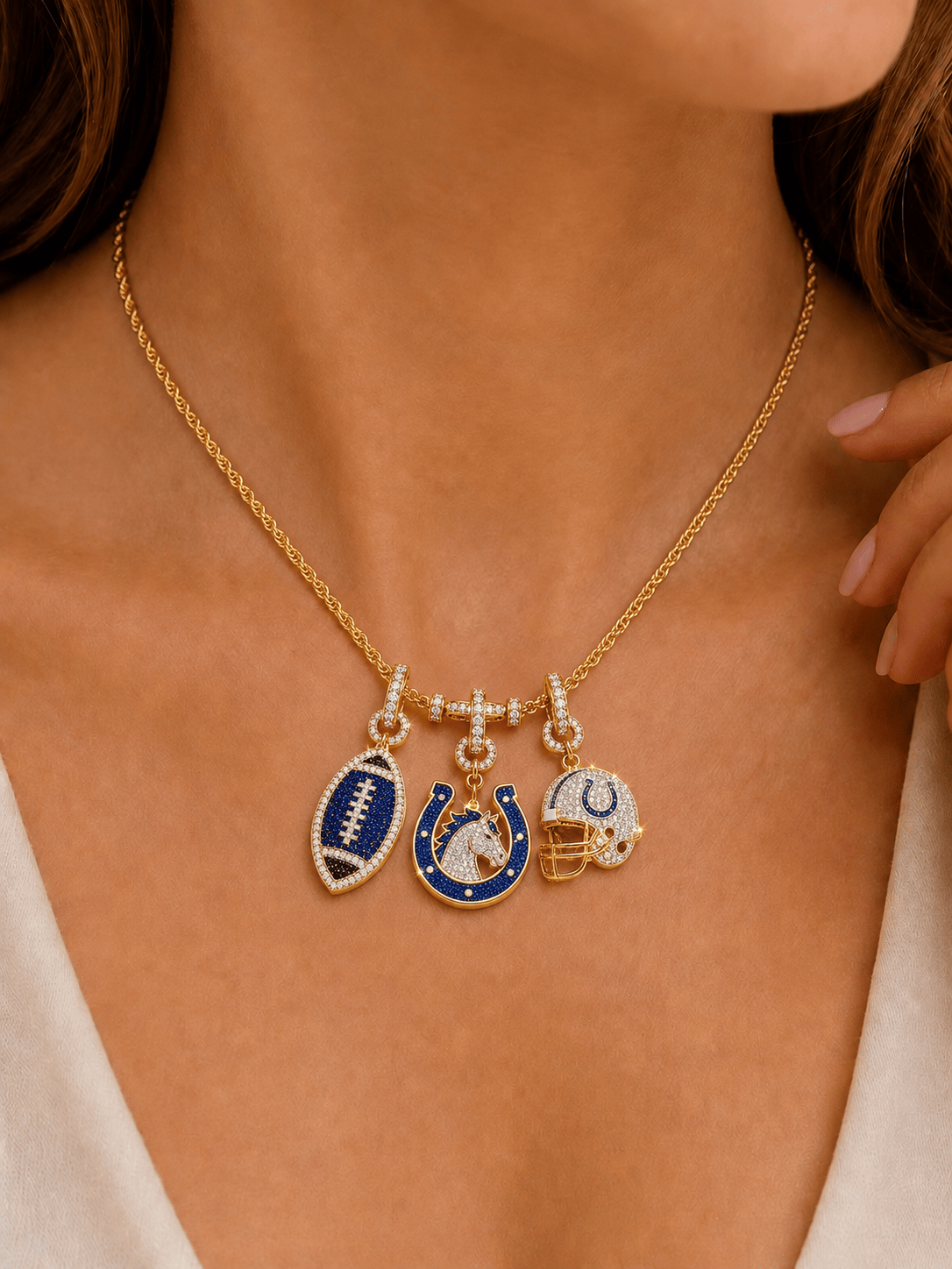 IDC Solid Gold Chain with Diamond Pendant TTTT