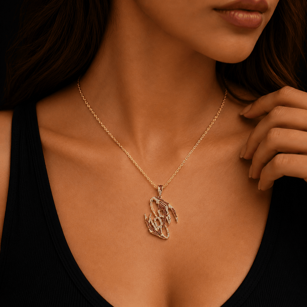 KRN Solid Gold Chain with Diamond Pendant TTTT