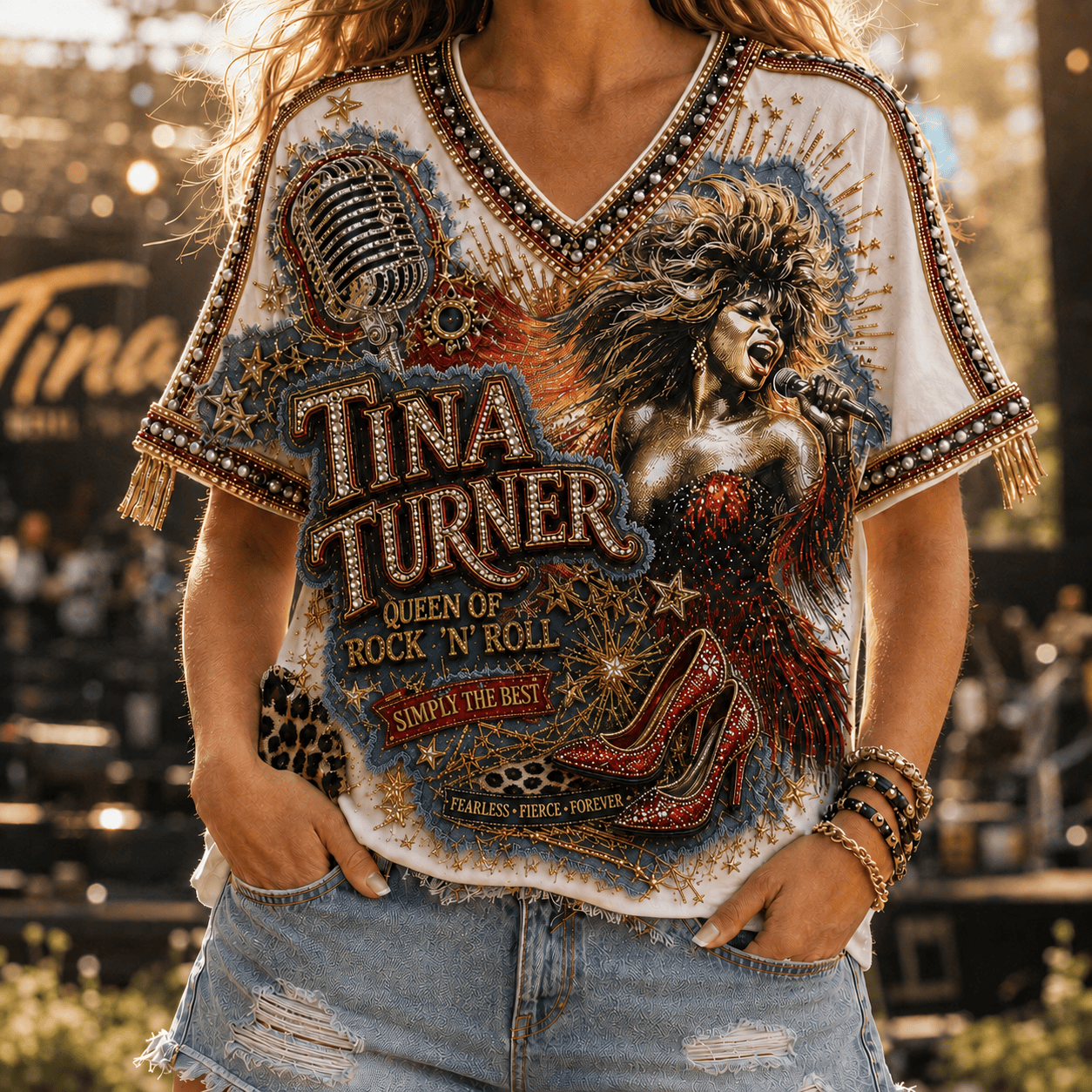 Premium TT V-neck Shirt NTNA