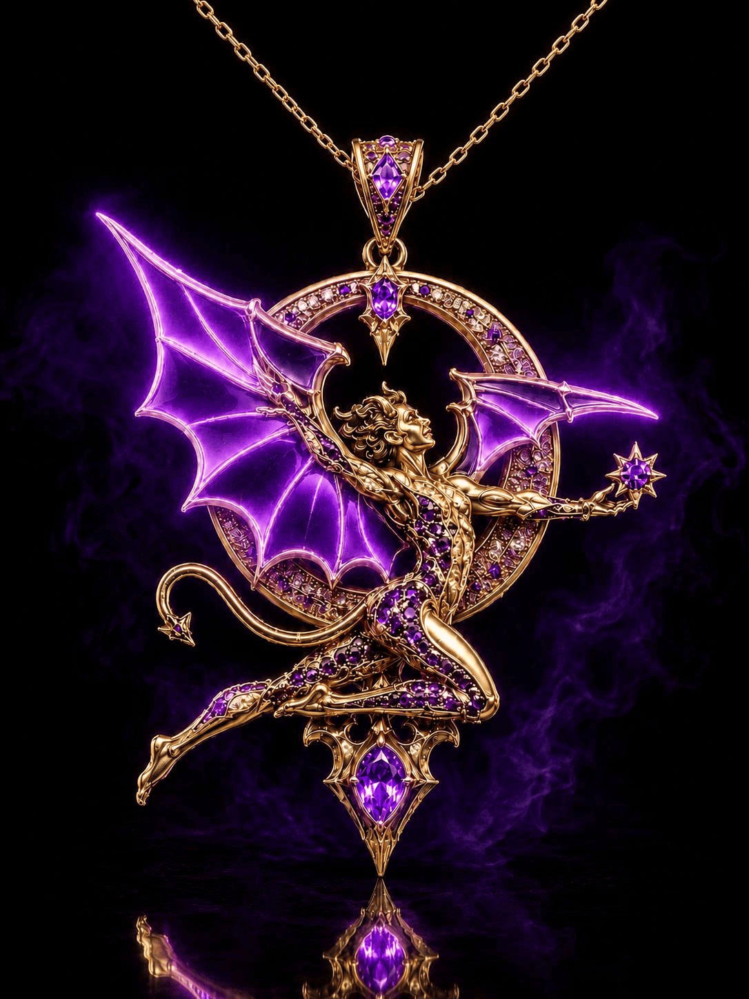 BLST Solid Gold Chain with Diamond Pendant BMD