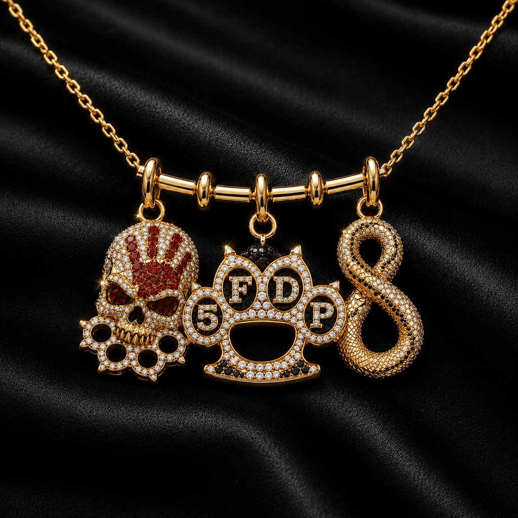 FFDP Solid Gold Chain with Diamond Pendant BMD