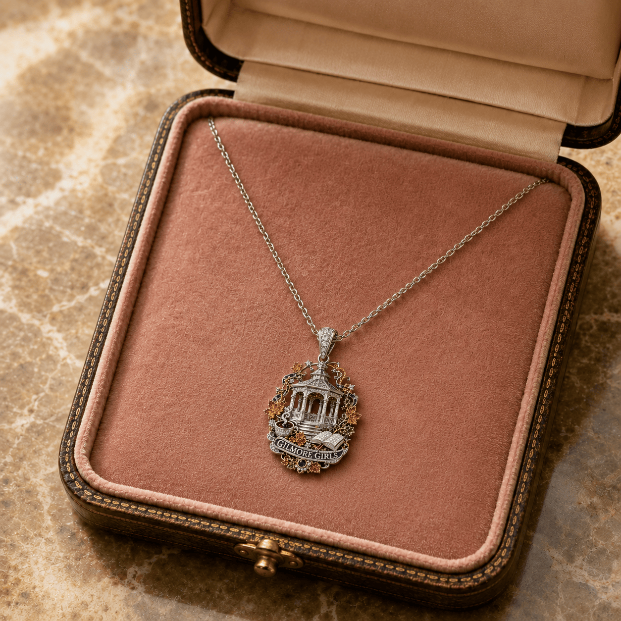 GMG Solid Gold Chain with Diamond Pendant HTTT