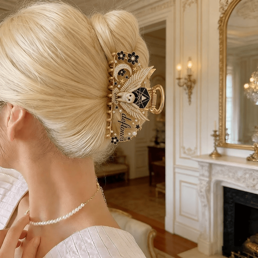 DTS Elegant Gold Hair Clip For Women TMH