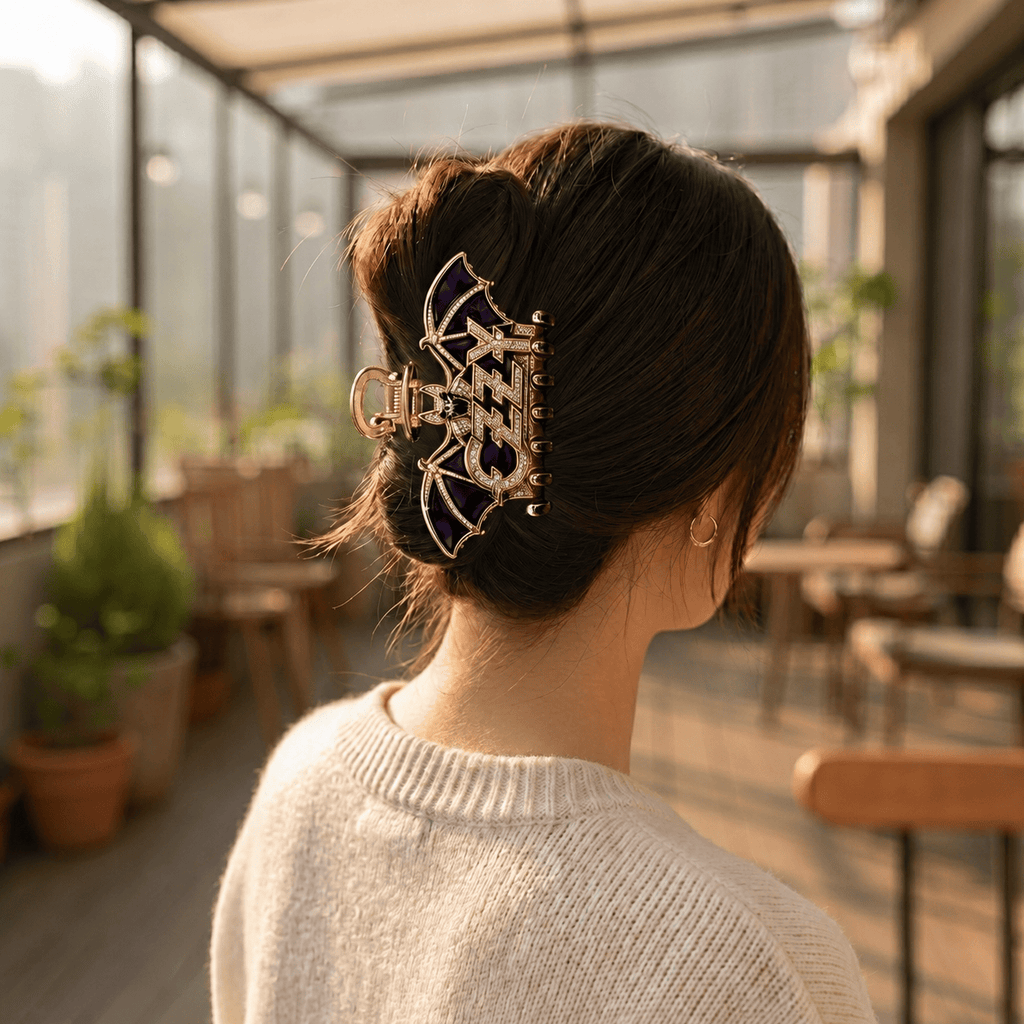 OZY Elegant Gold Hair Clip For Women BMD