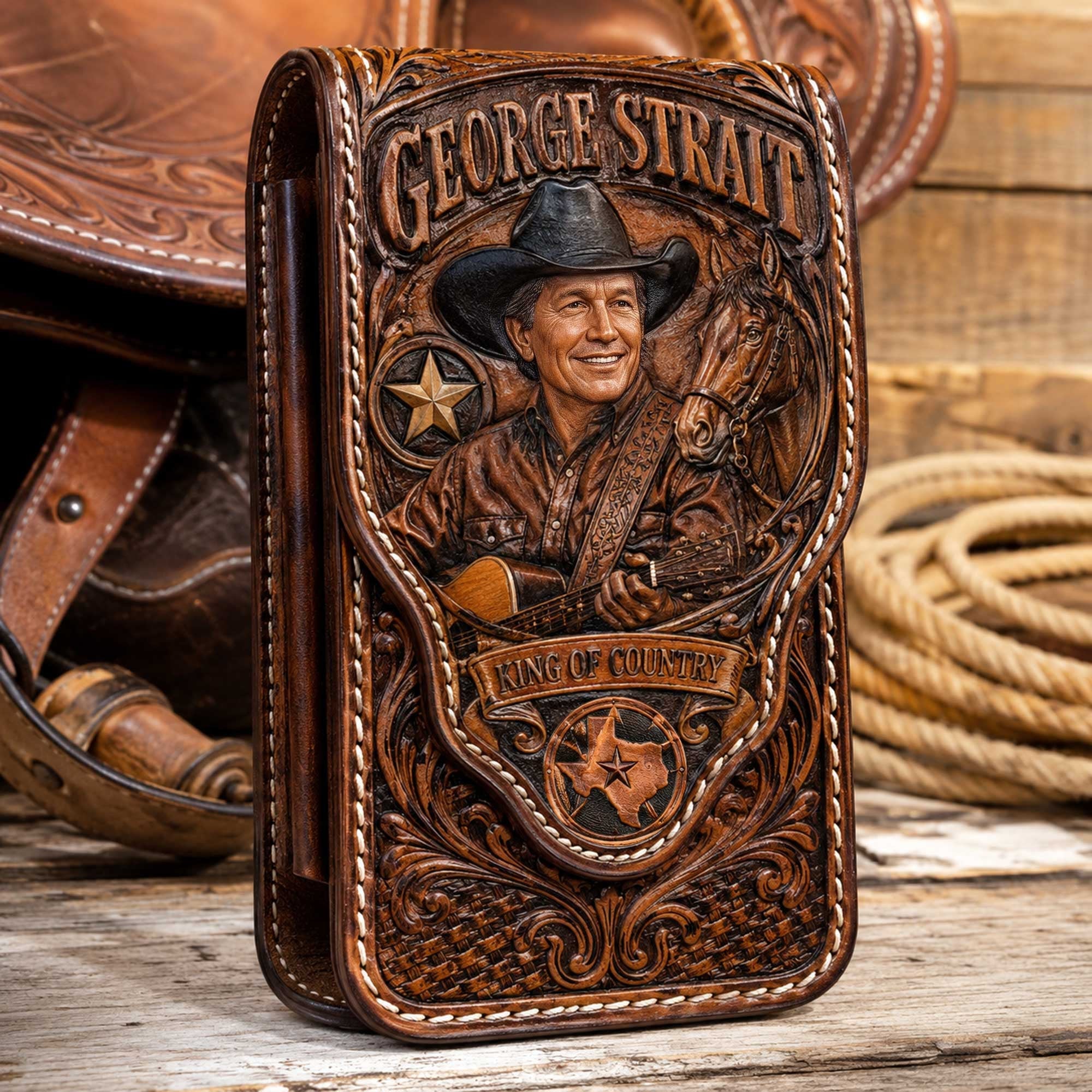 GGST Western Leather Belt Phone Holster HTTT