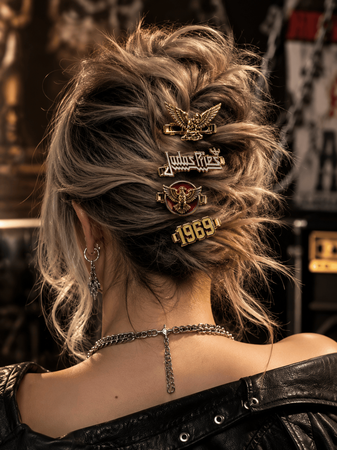 JDPR Elegant Gold Mini Barrettes for Women TTTT