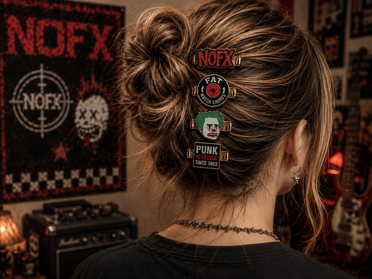NOFX Elegant Gold Mini Barrettes for Women TTTT