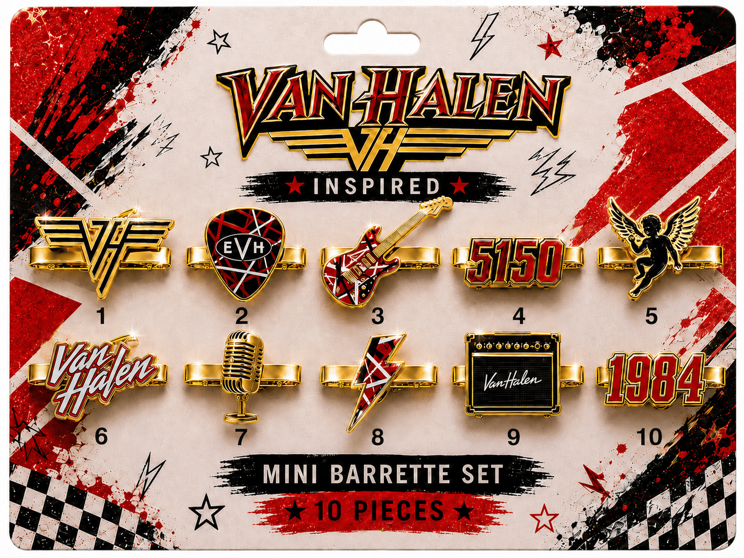 VHL Elegant Gold Mini Barrettes for Women TTTT