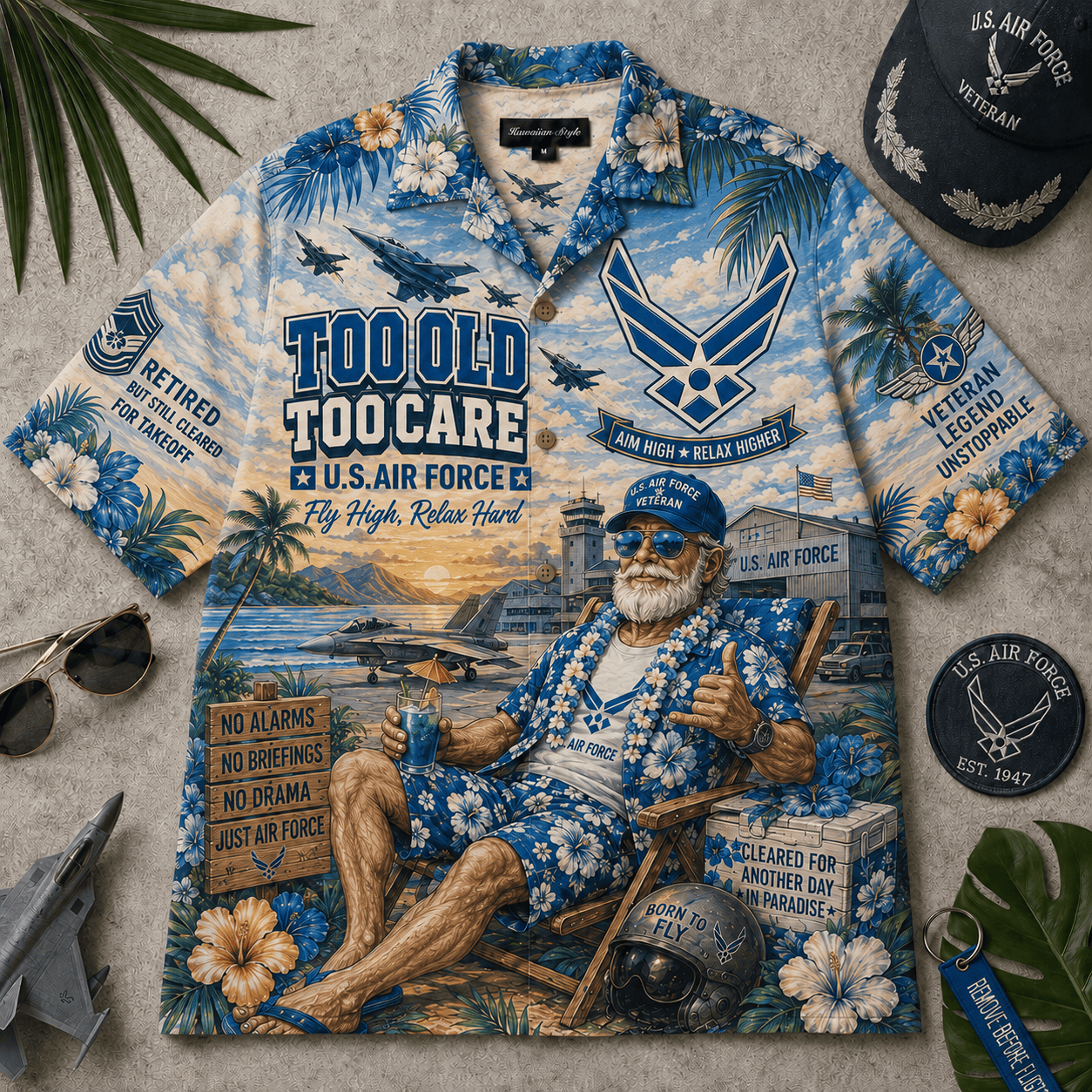 Premium USAF Hawaiian Shirt HQH