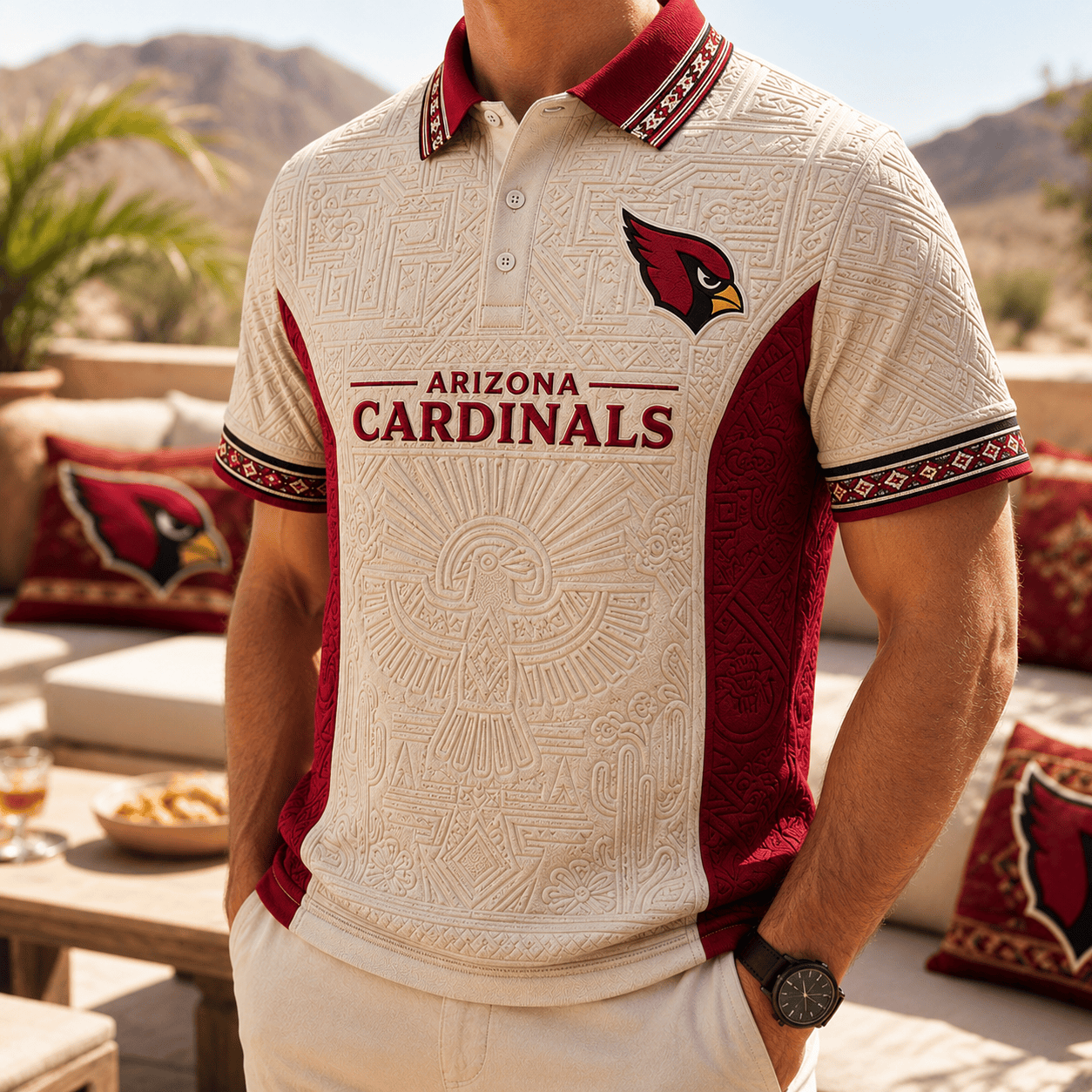 PREMIUM ARCD EMBOSS POLO SHIRT NTVA