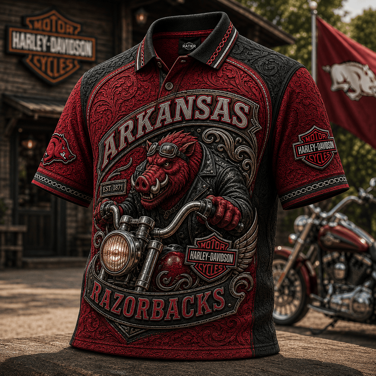 PREMIUM AKR EMBOSS POLO SHIRT HQH