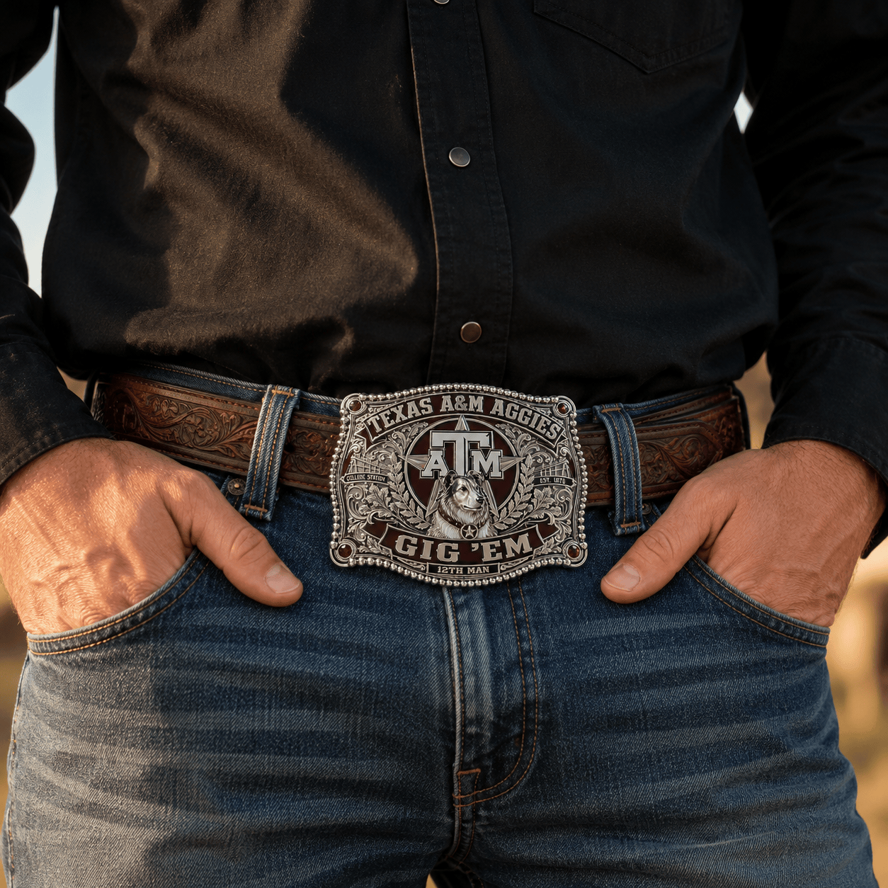 TAMA Premium Western Championship Belt Buckle HTTT