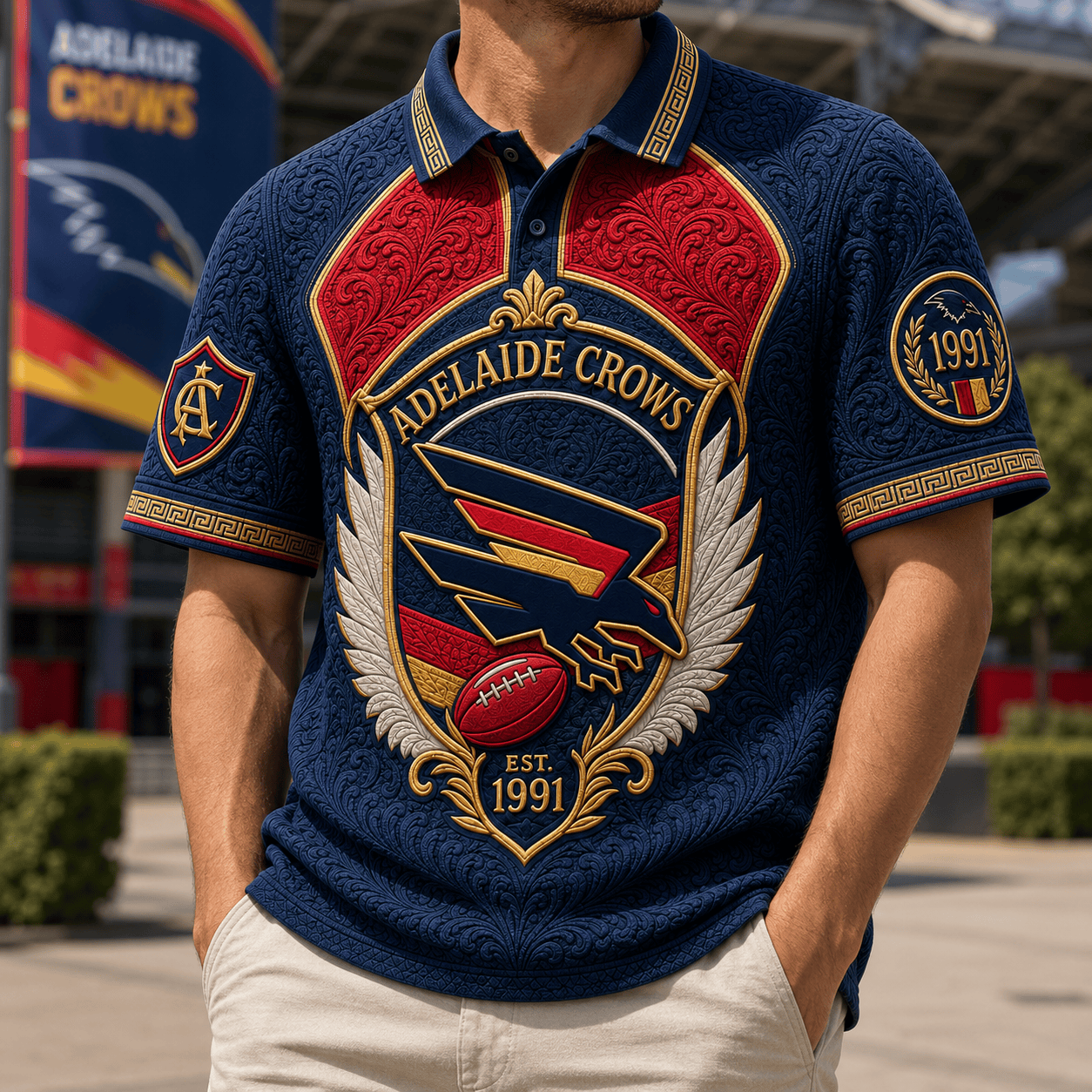 PREMIUM ADLC EMBOSS POLO SHIRT HQH