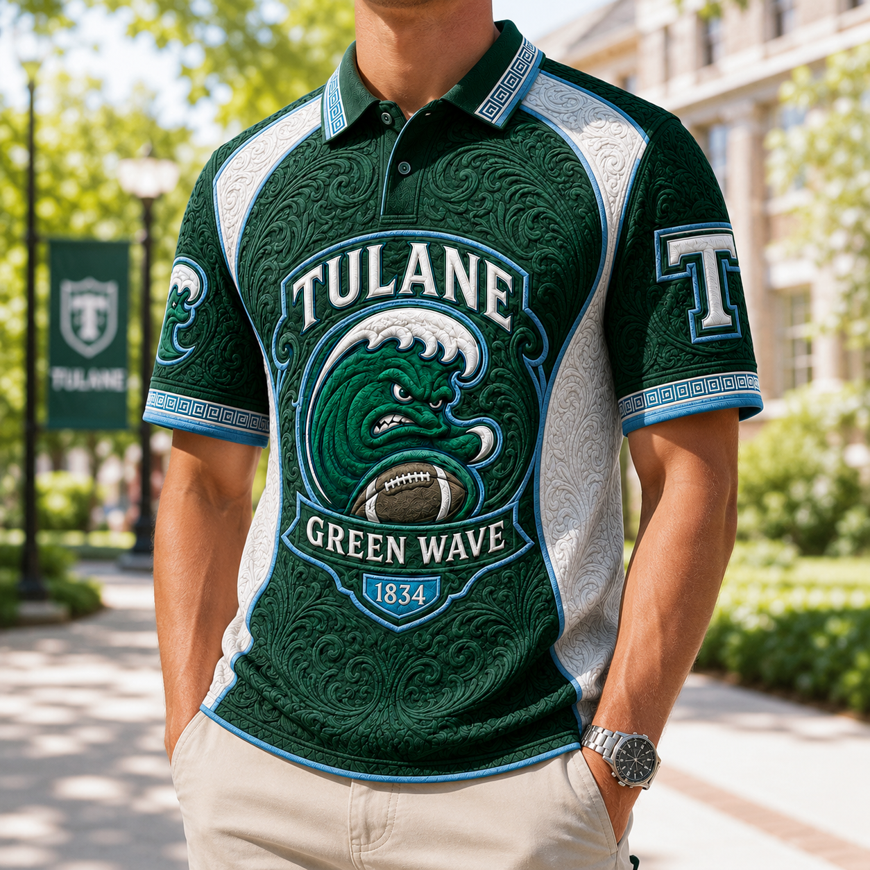 PREMIUM TGRW EMBOSS POLO SHIRT HQH