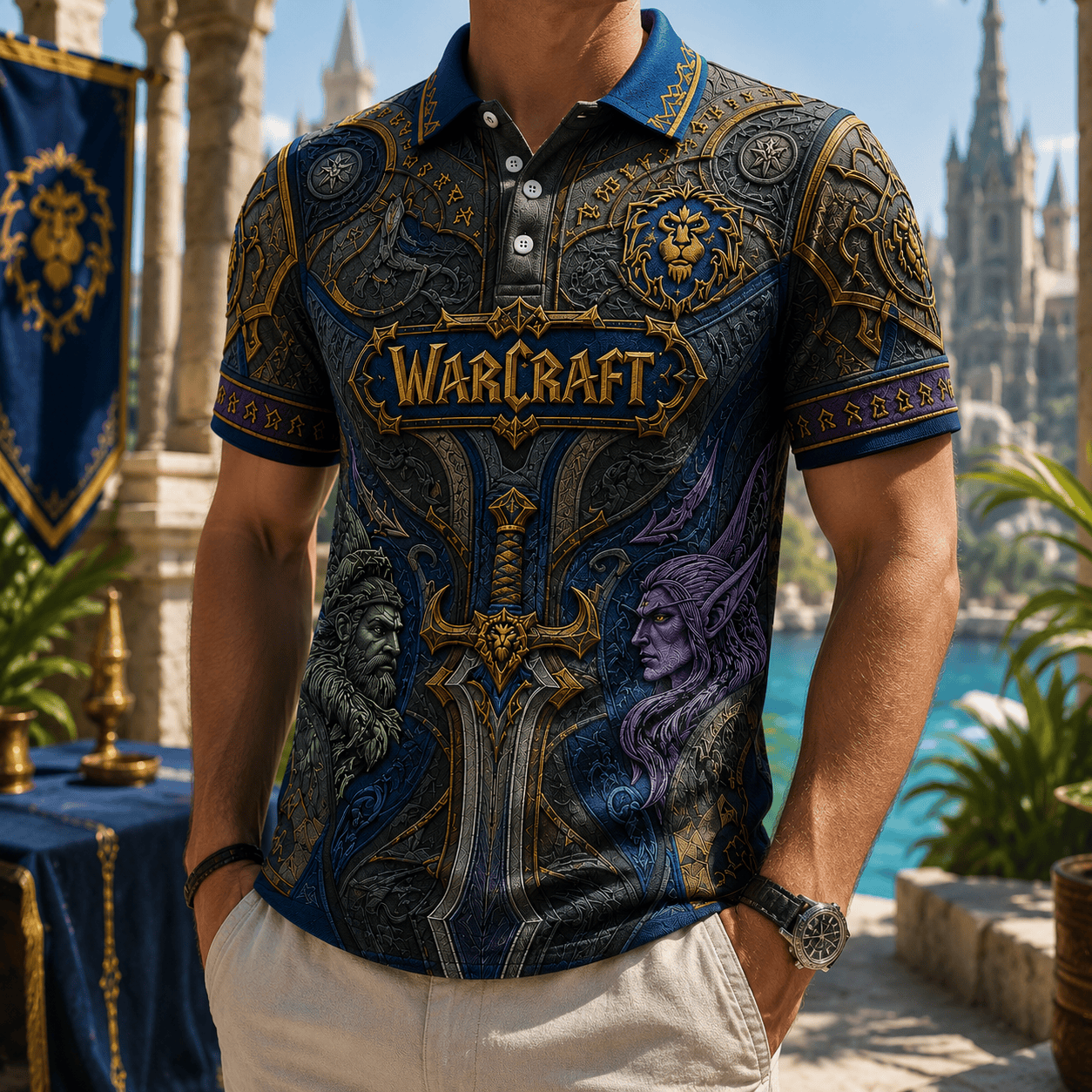 PREMIUM WWC EMBOSS POLO SHIRT NTVA