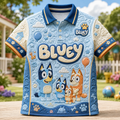 PREMIUM BLU EMBOSS POLO SHIRT NTVA