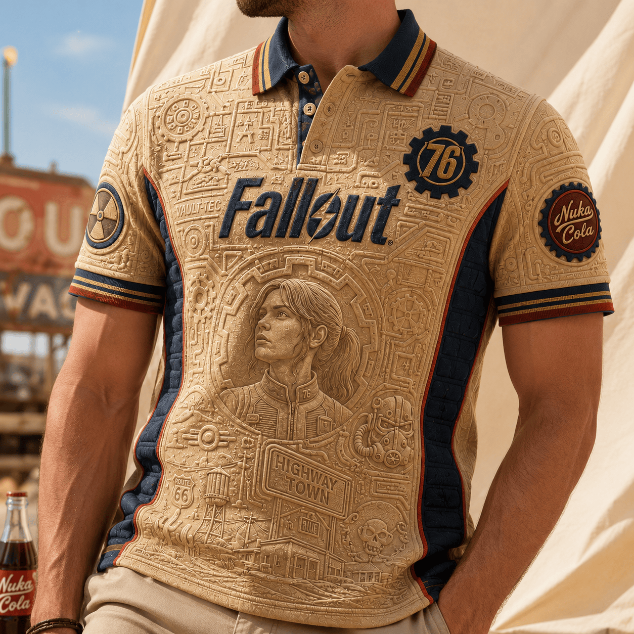PREMIUM FOG EMBOSS POLO SHIRT NTVA