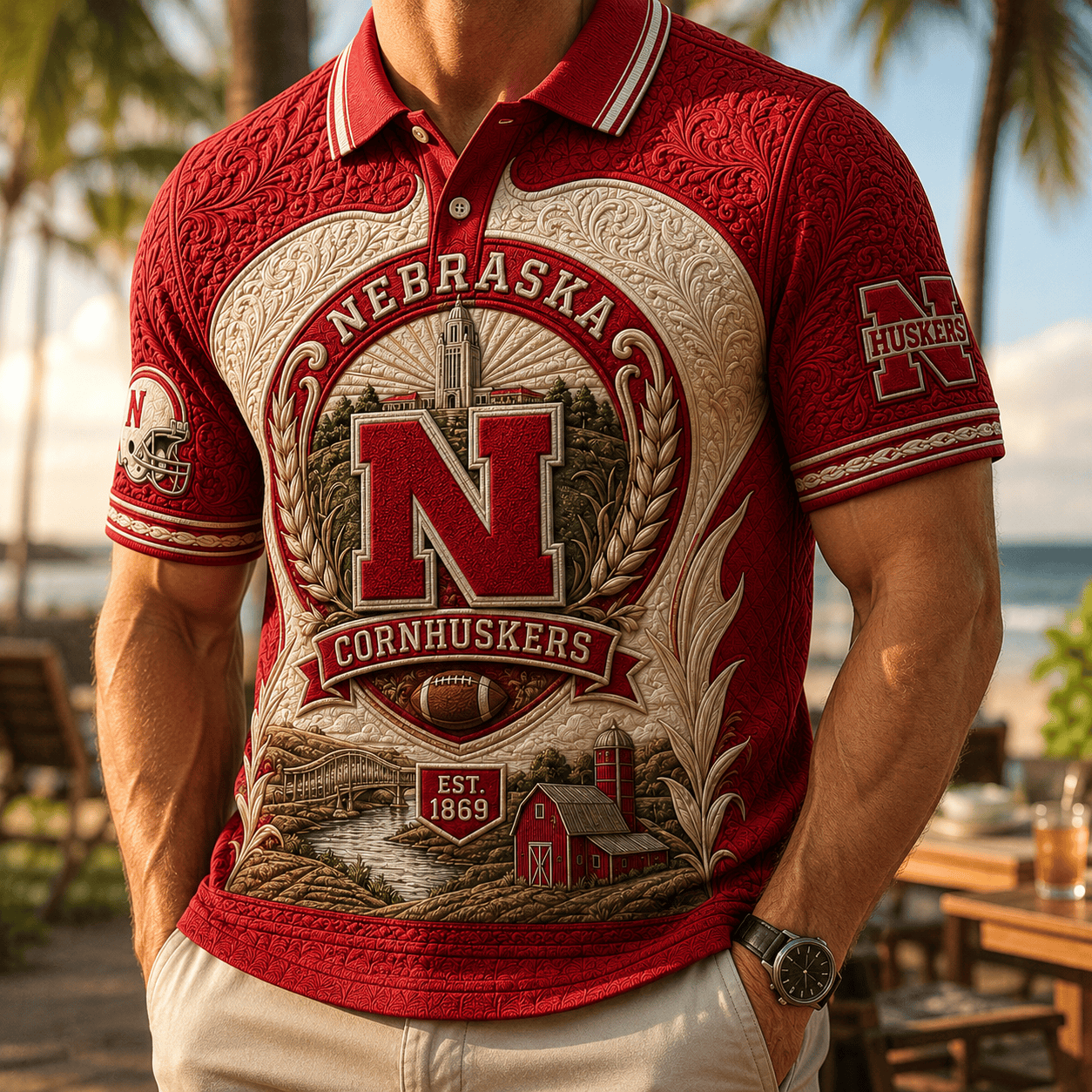 PREMIUM NCH EMBOSS POLO SHIRT PDL