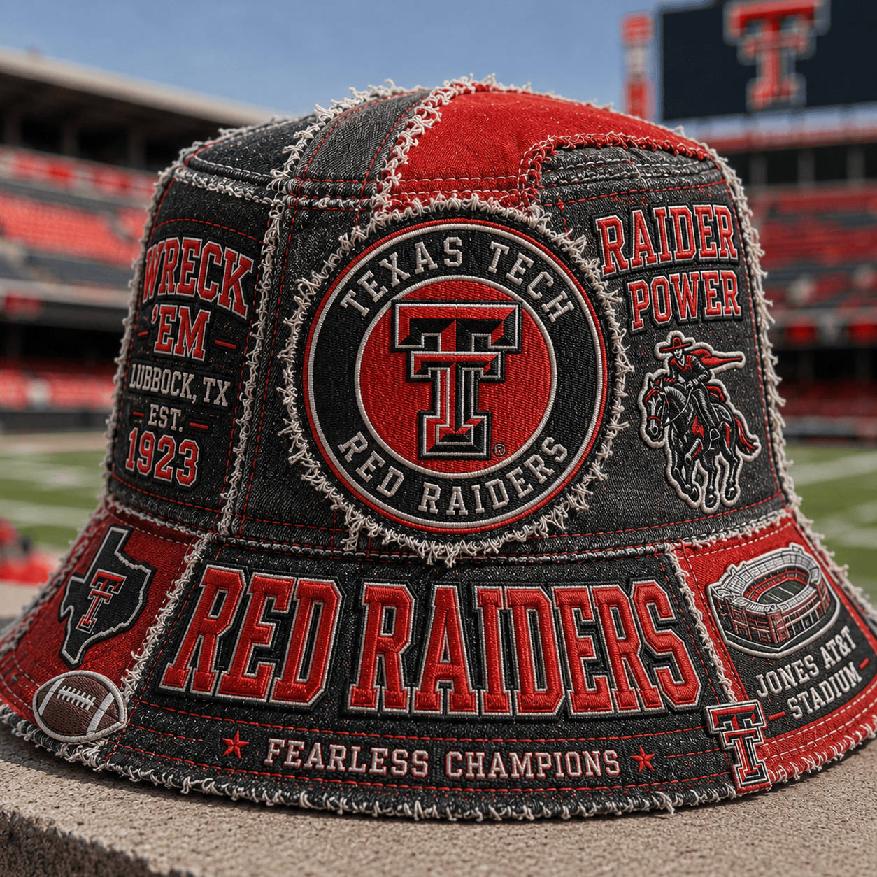 PREMIUM TTRR PATCHWORK BUCKET HAT LNTH