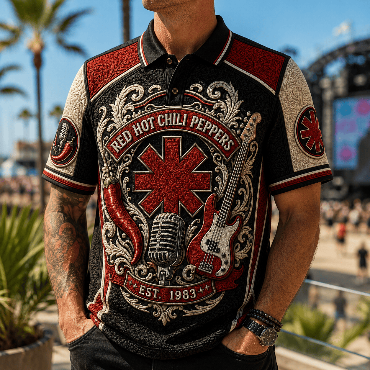 PREMIUM RHCP EMBOSS POLO SHIRT HQH