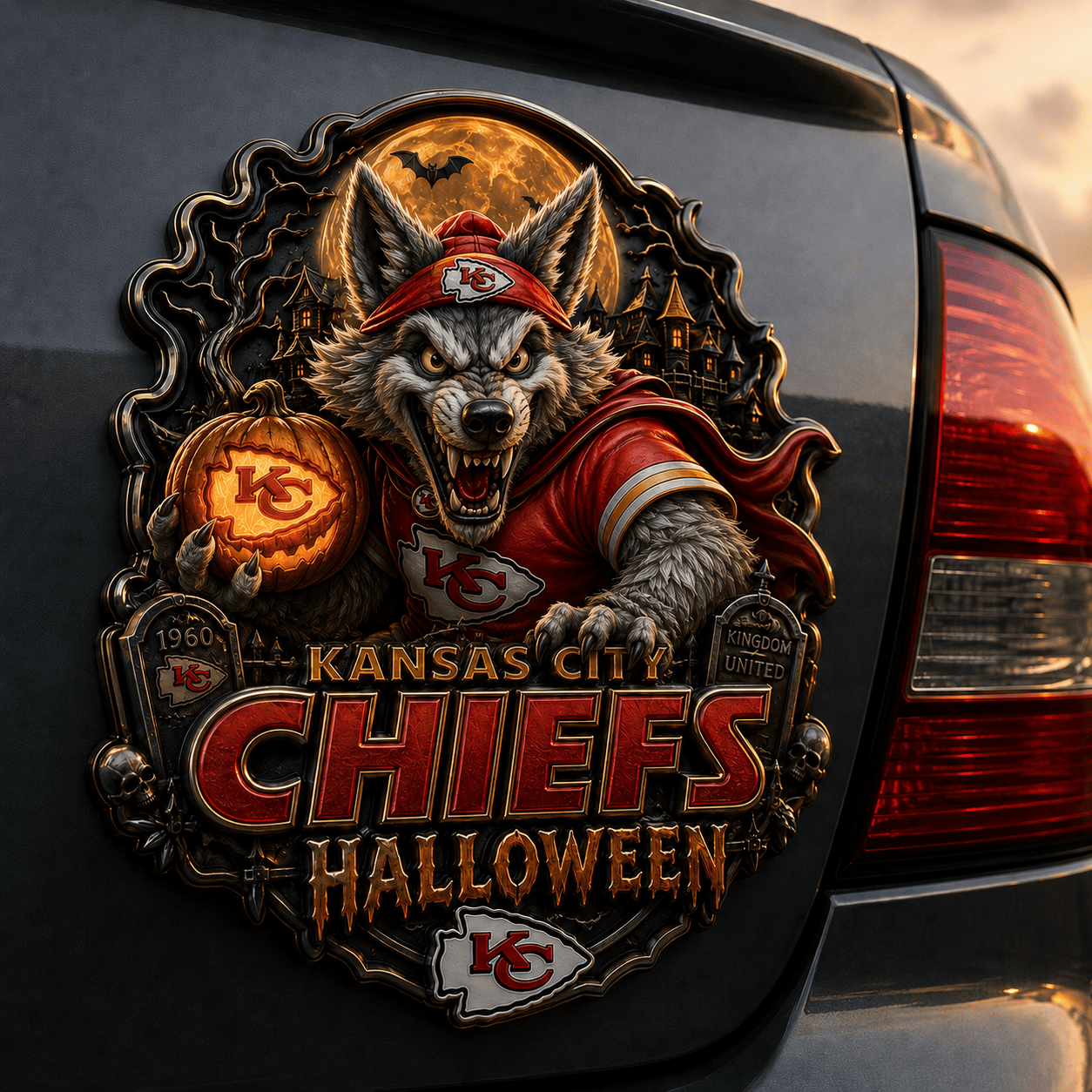 KCC Premium Halloween 3D Car Name Badge TNSM
