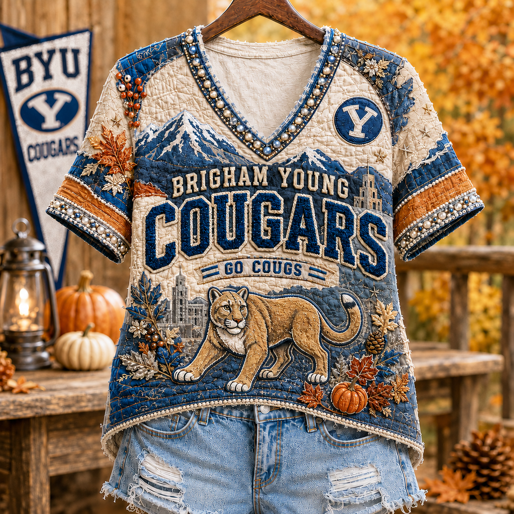 Premium BYU V-neck Shirt NTVA