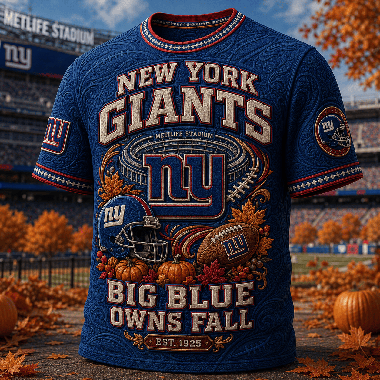 PREMIUM NYG 3D EMBOSS SHIRT NTB