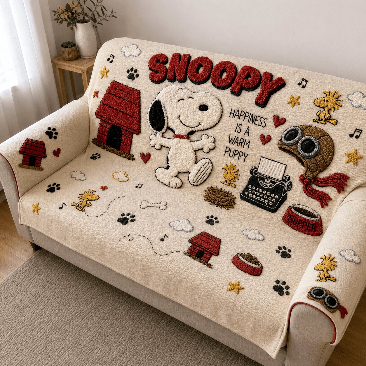 SNPY Tufted Sofa Cover & Pillow Set HTTT